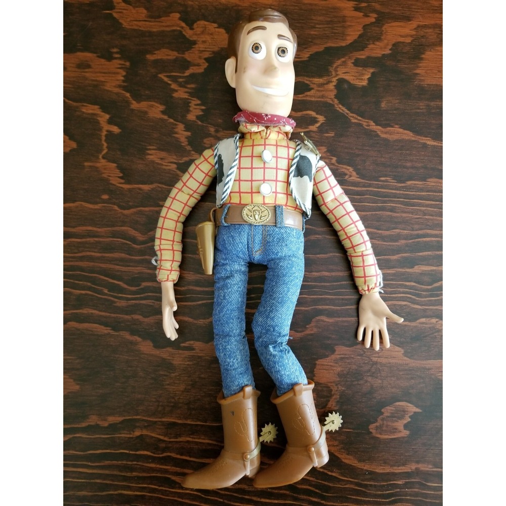 Disney Pixar Toy Story Woody Sheriff Doll Figure Original Vintage No Hat